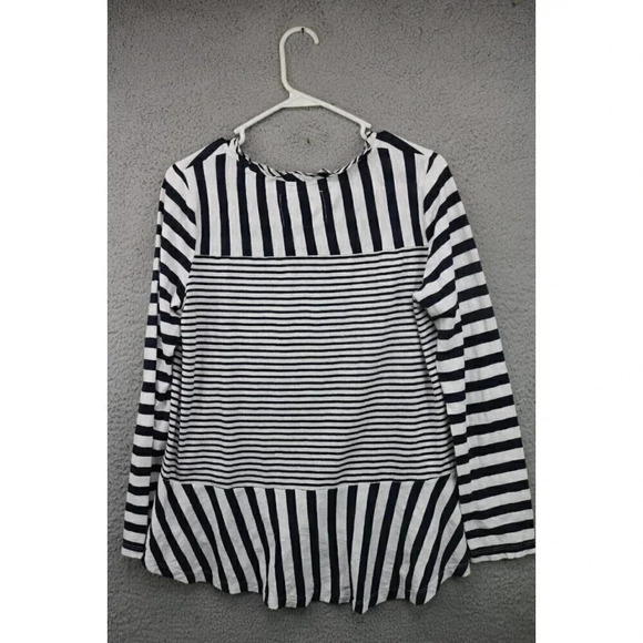 Maeve-Anthropologie-Navy and White Striped Tunic-Size Small-Hi-Lo - Picture 6 of 8